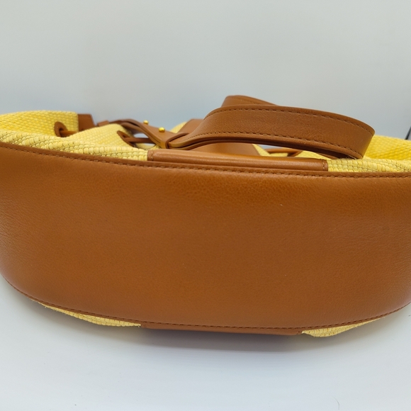 🌼 Mansur Gavriel Raffia & Leather Mini Bag. Resort Chic, Authentic & Stunning - Picture 7 of 9